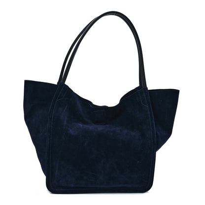 Proenza Schouler Suede Extra Large Tote Navy 1 of 9