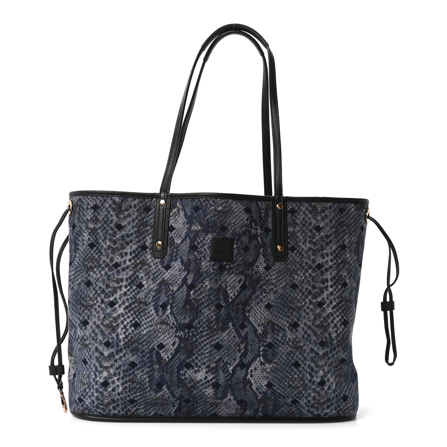 MCM Visetos Large Project Reversible Shopper Tote Black 10 of 15