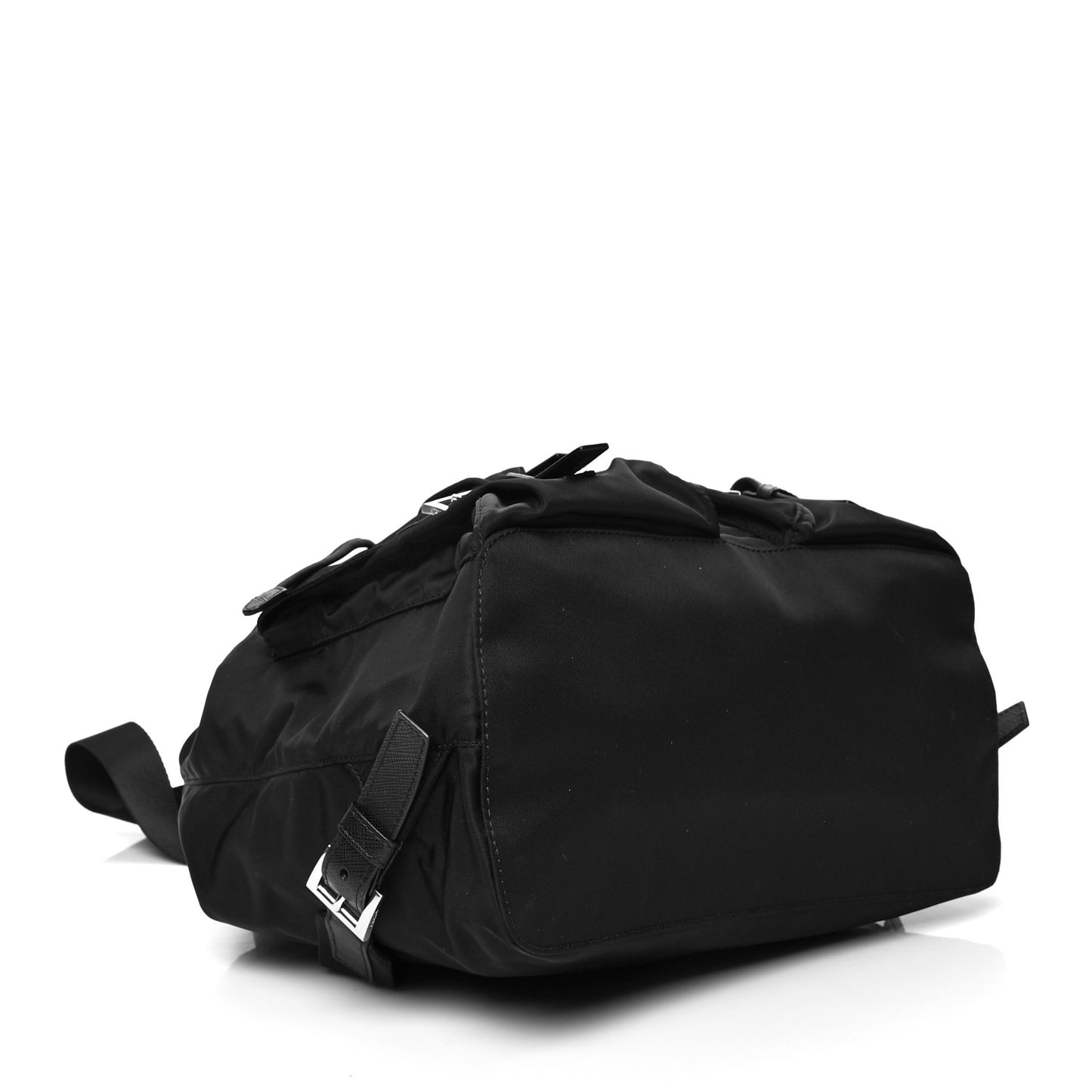 Tessuto Nylon Saffiano Medium Backpack Black