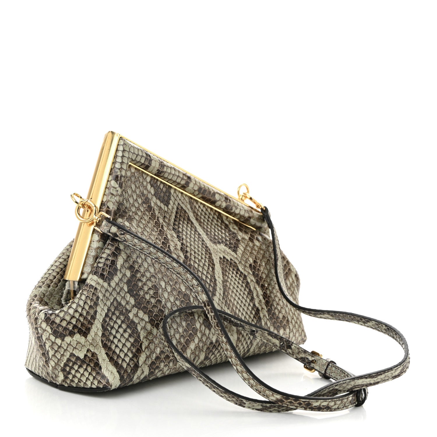 Fendi Snakeskin Small Fendi First Avocado Green 3 of 10