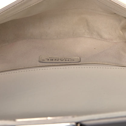 Chanel Lambskin Iridescent PVC Chevron Quilted Medium Boy Flap White Silver 5 of 15