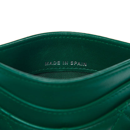 Chanel Lambskin Quilted Card Holder Green 7 of 9