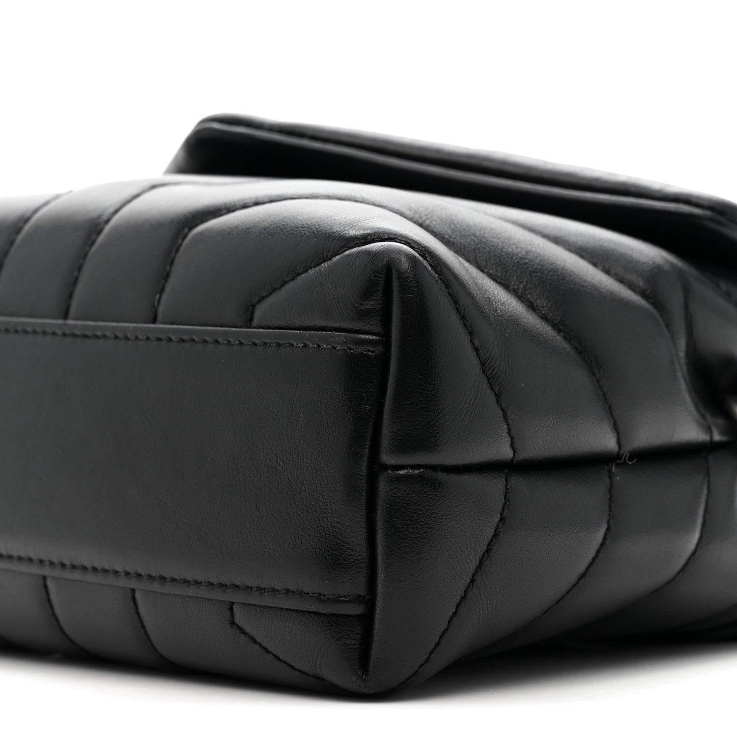 Saint Laurent Calfskin Y Quilted Monogram Toy Loulou Crossbody Bag Black 10 of 15