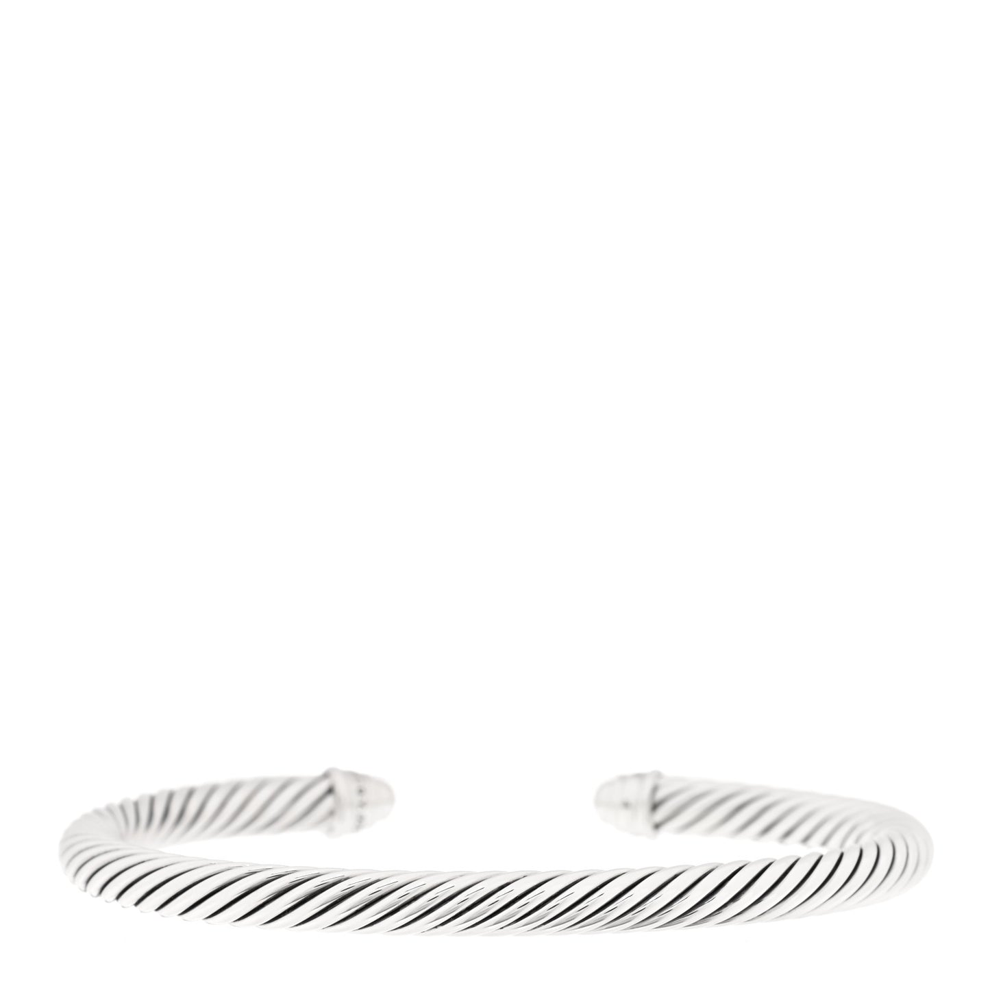 Sterling Silver Diamond 5mm Cable Classics Dome Bracelet