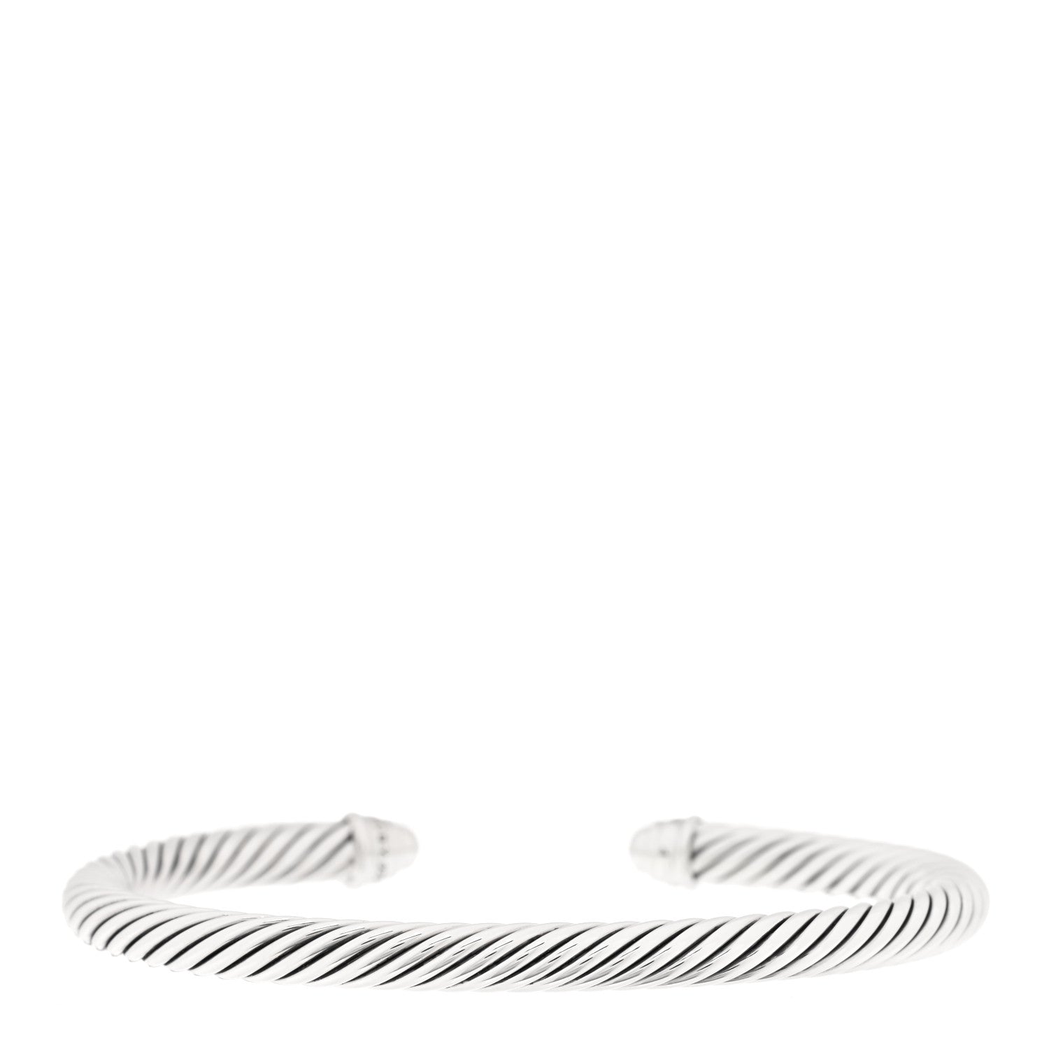 David Yurman Sterling Silver Diamond 5mm Cable Classics Dome Bracelet 2 of 3