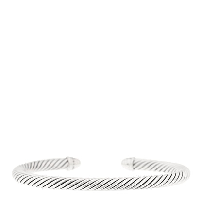 David Yurman Sterling Silver Diamond 5mm Cable Classics Dome Bracelet 2 of 3