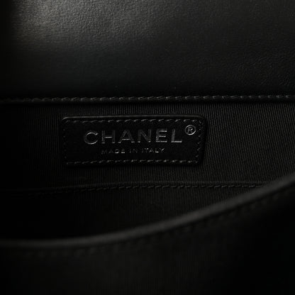 Chanel Calfskin Quilted North South Boy Flap Black 6 of 10