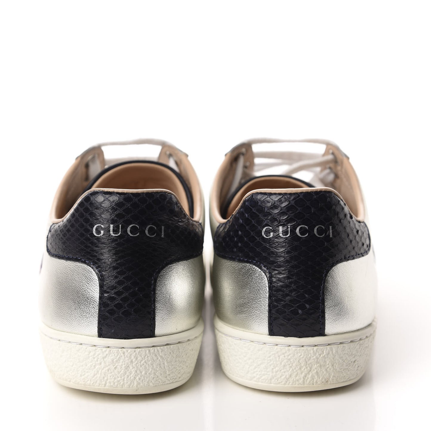 Metallic Nappa Silk Ayers Web Womens Ace Sneakers 37 Silver