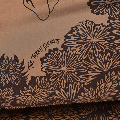 Hermes Silk The Three Graces Scarf 90 Tabac Brun 5 of 5