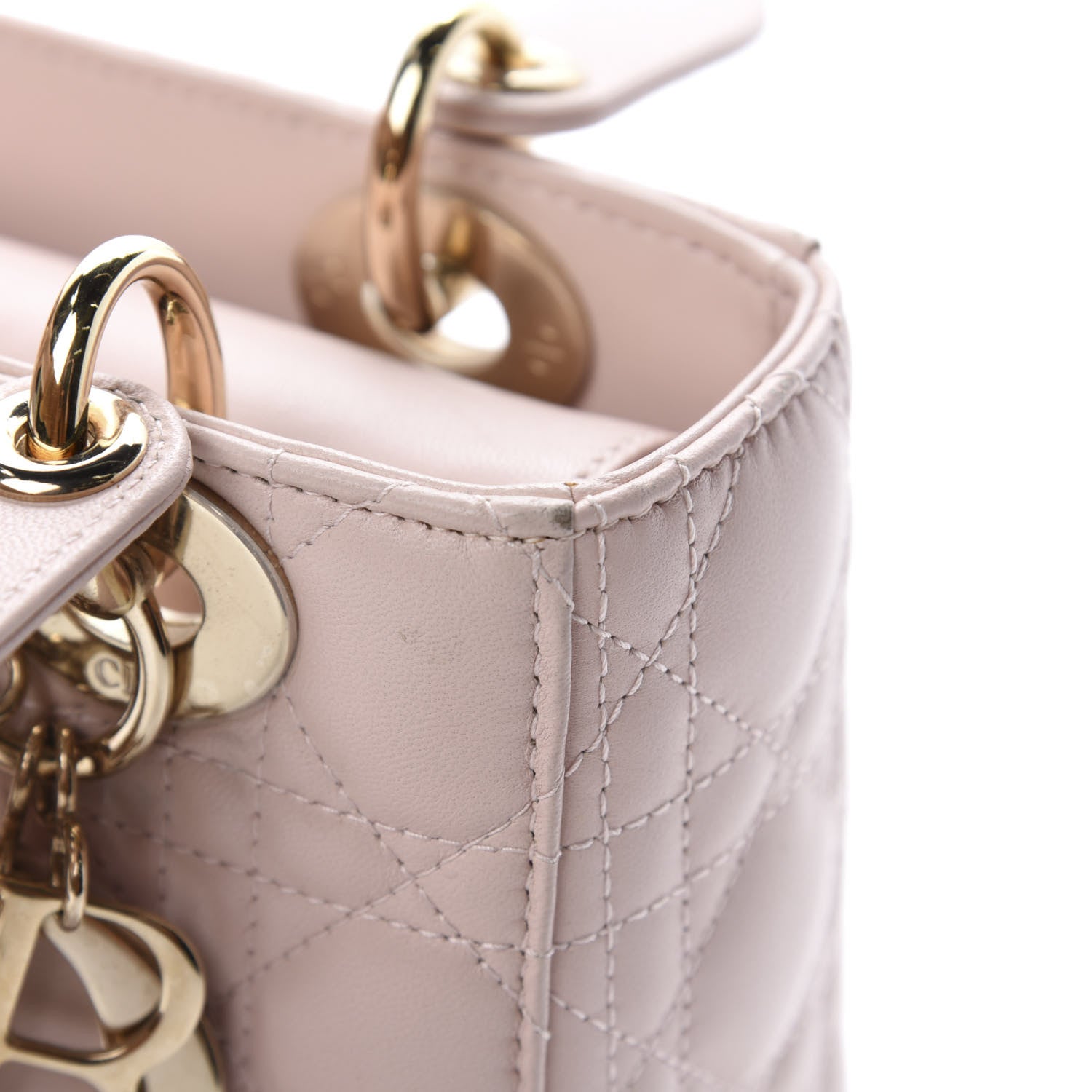 Christian Dior Lambskin Cannage Small Lucky Badges My Lady Dior Pink 8 of 14