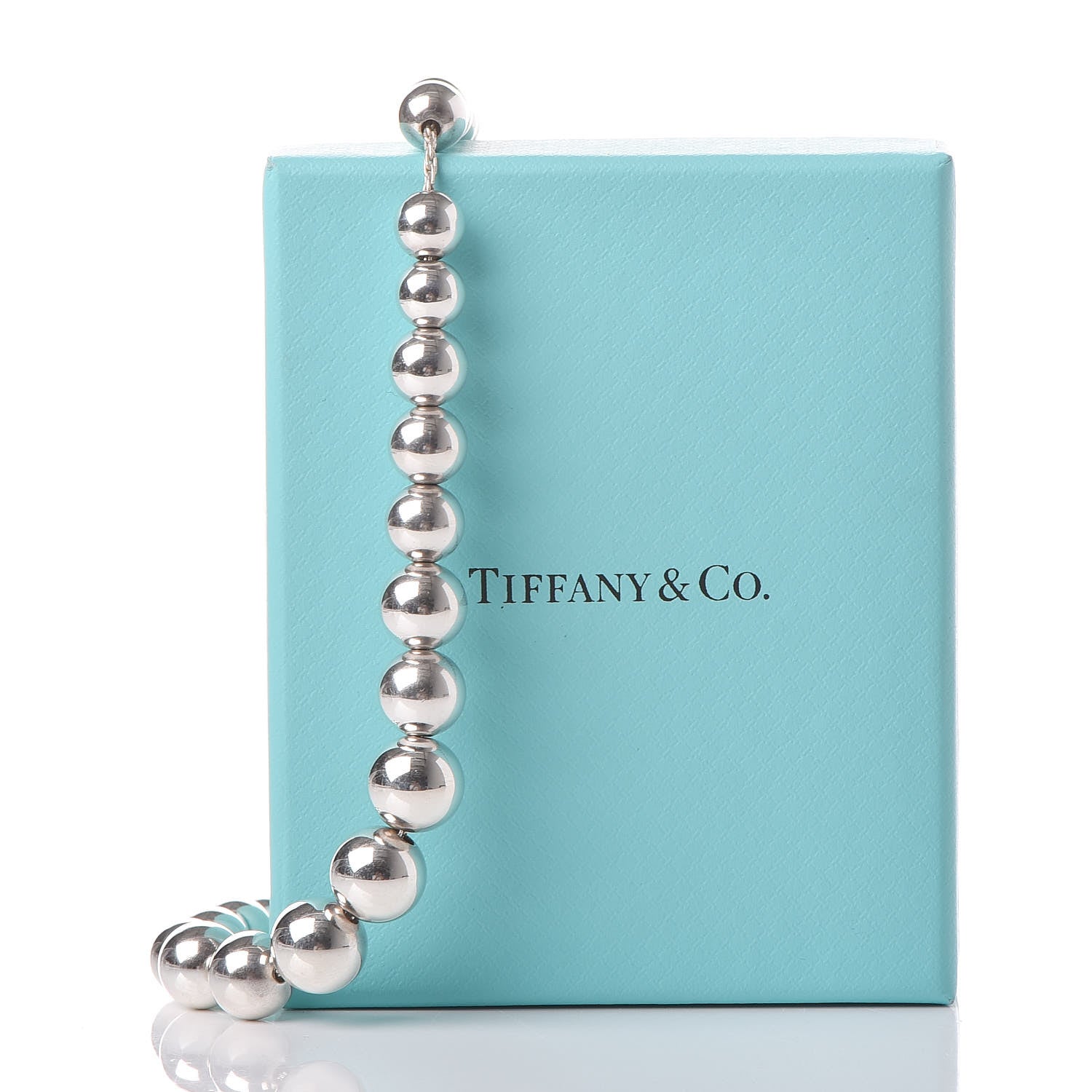 Tiffany Sterling Silver HardWear Graduated Ball Necklace 7 of 7