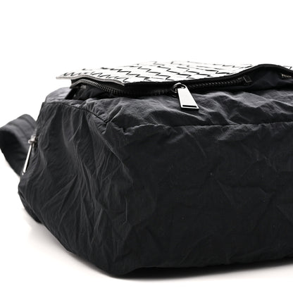 Bottega Veneta Nappa Nylon Intreccio Packable Backpack Black 9 of 10