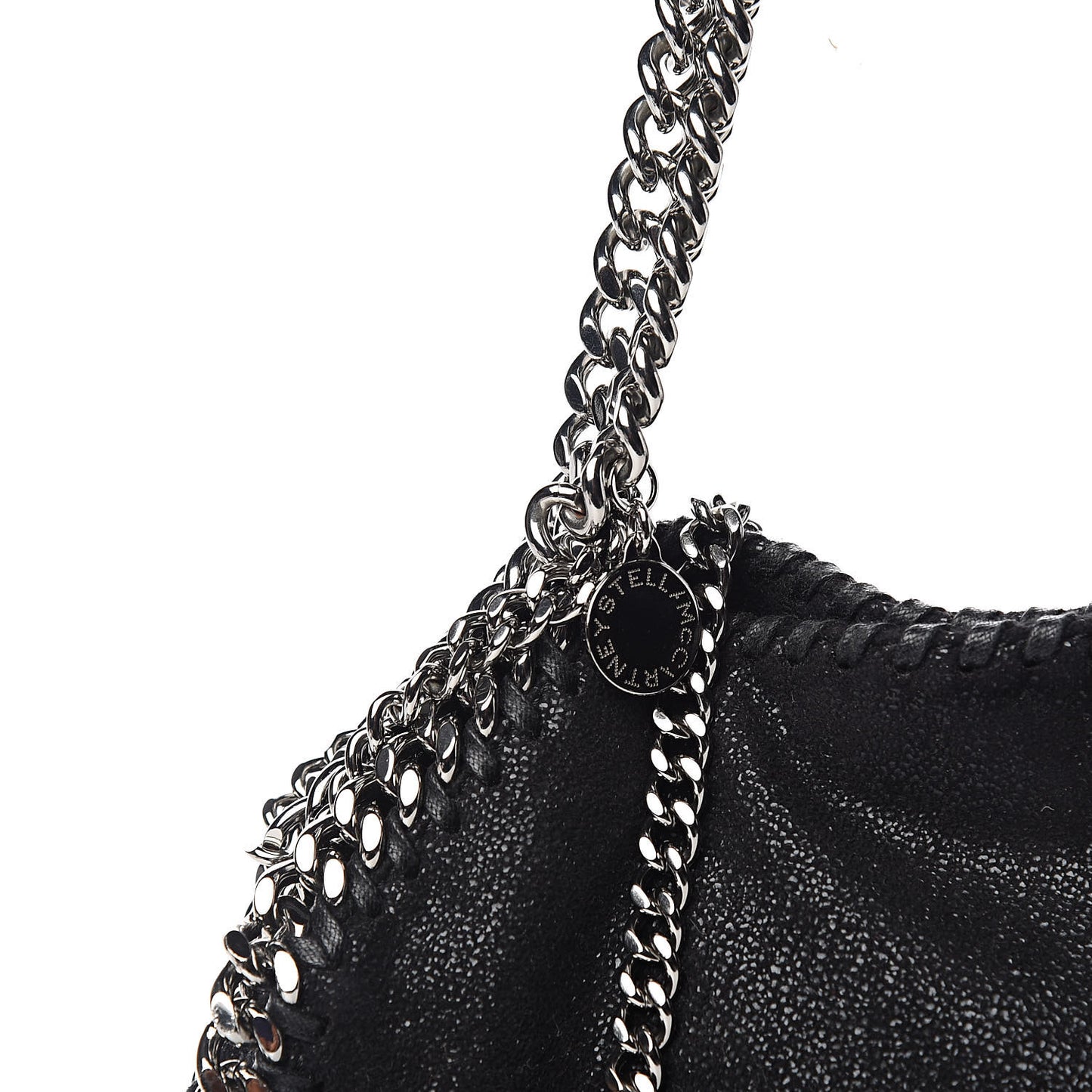 Shaggy Deer Mini Falabella Fold Over Tote Black