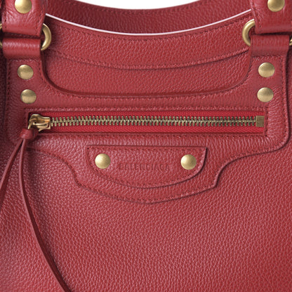 Balenciaga Grained Calfskin Neo Classic Gold Hardware S City Medium Red 9 of 9