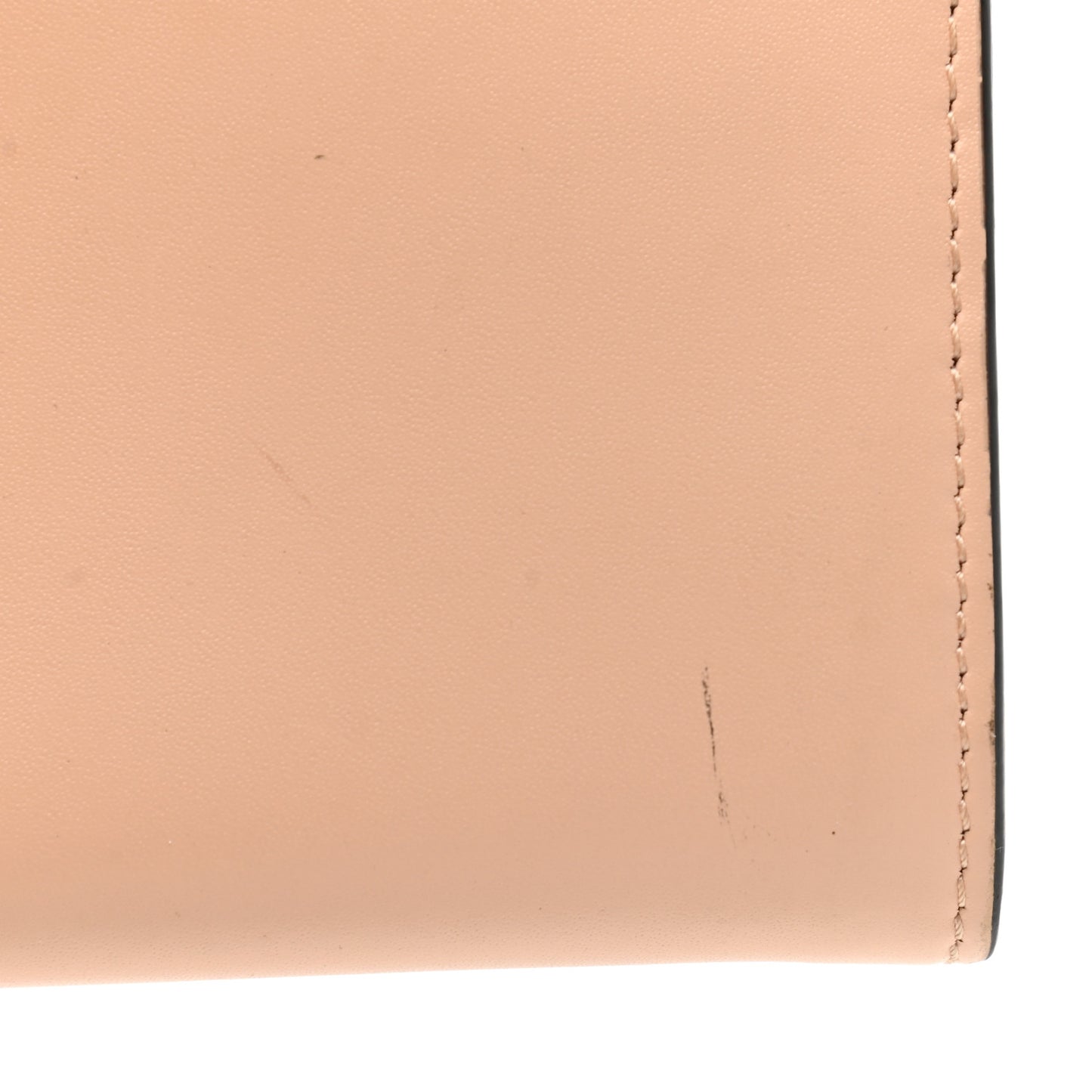 Vitello King Tamponato Logo Embossed Continental Wallet Poudre