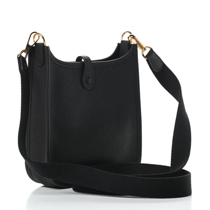 Hermes Taurillon Clemence Evelyne TPM Black 3 of 11
