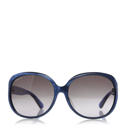 Gucci Acetate Oversized Round Sunglasses GG0080SK Blue 2 of 8
