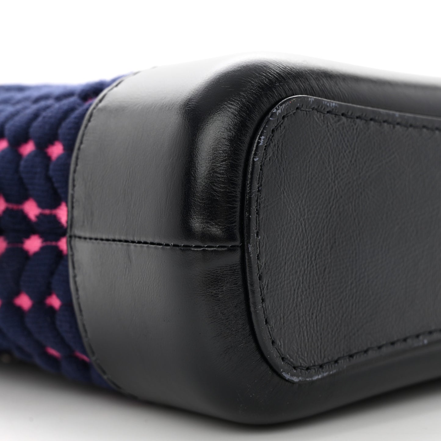 Wool Calfskin Small Gabrielle Hobo Dark Navy