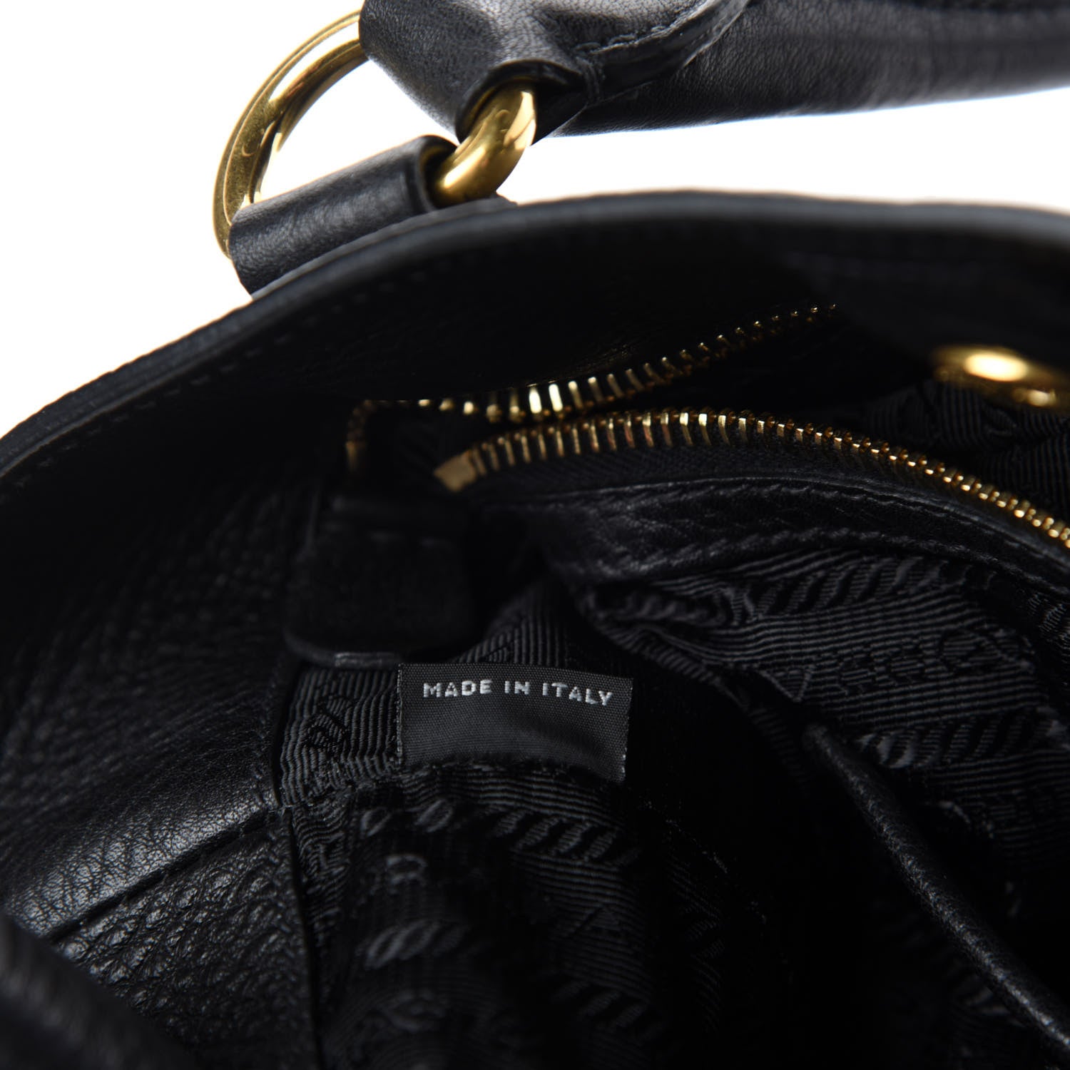 Prada Vitello Daino Large Tote Black 9 of 11