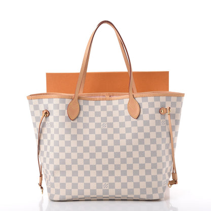 Louis Vuitton Damier Azur Neo Neverfull MM Rose Ballerine 9 of 9