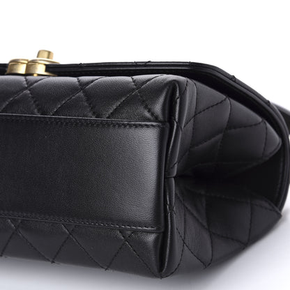 Chanel Lambskin Quilted La Parisienne Top Handle Flap Black 8 of 12