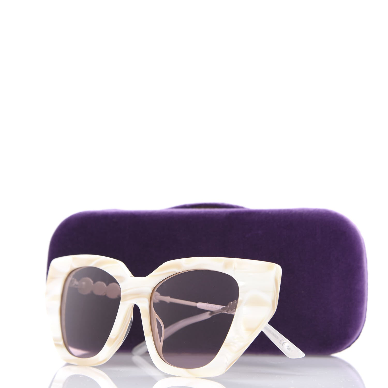 Gucci Crystal Embellished Cat Eye GG0641S Sunglasses White 8 of 8