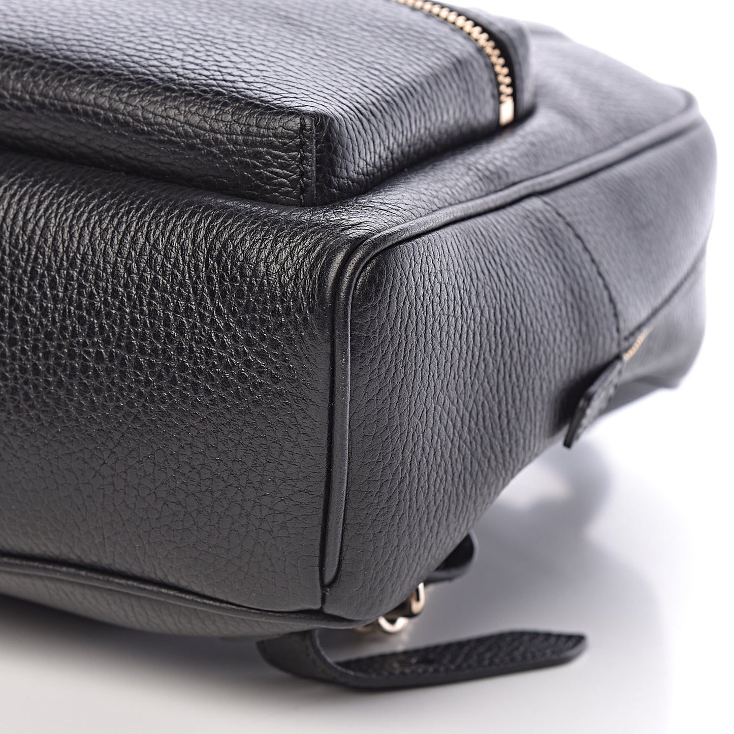 Pebbled Calfskin Soho Chain Backpack Black