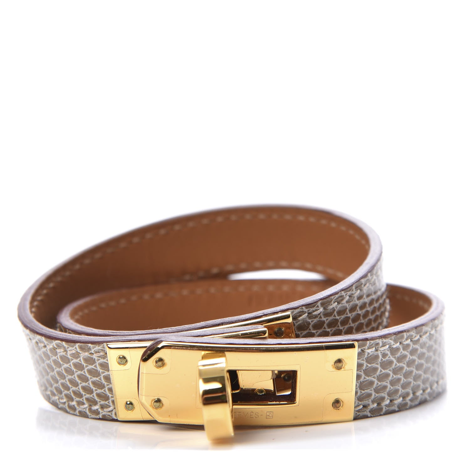 Hermes Lizard Kelly Double Tour Bracelet S Ombre 1 of 6