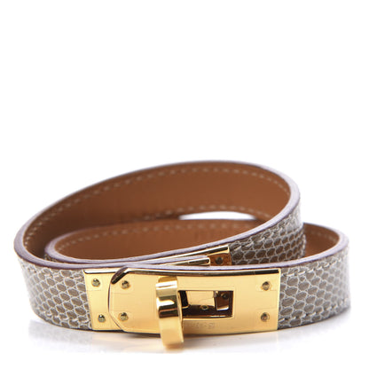 Hermes Lizard Kelly Double Tour Bracelet S Ombre 1 of 6