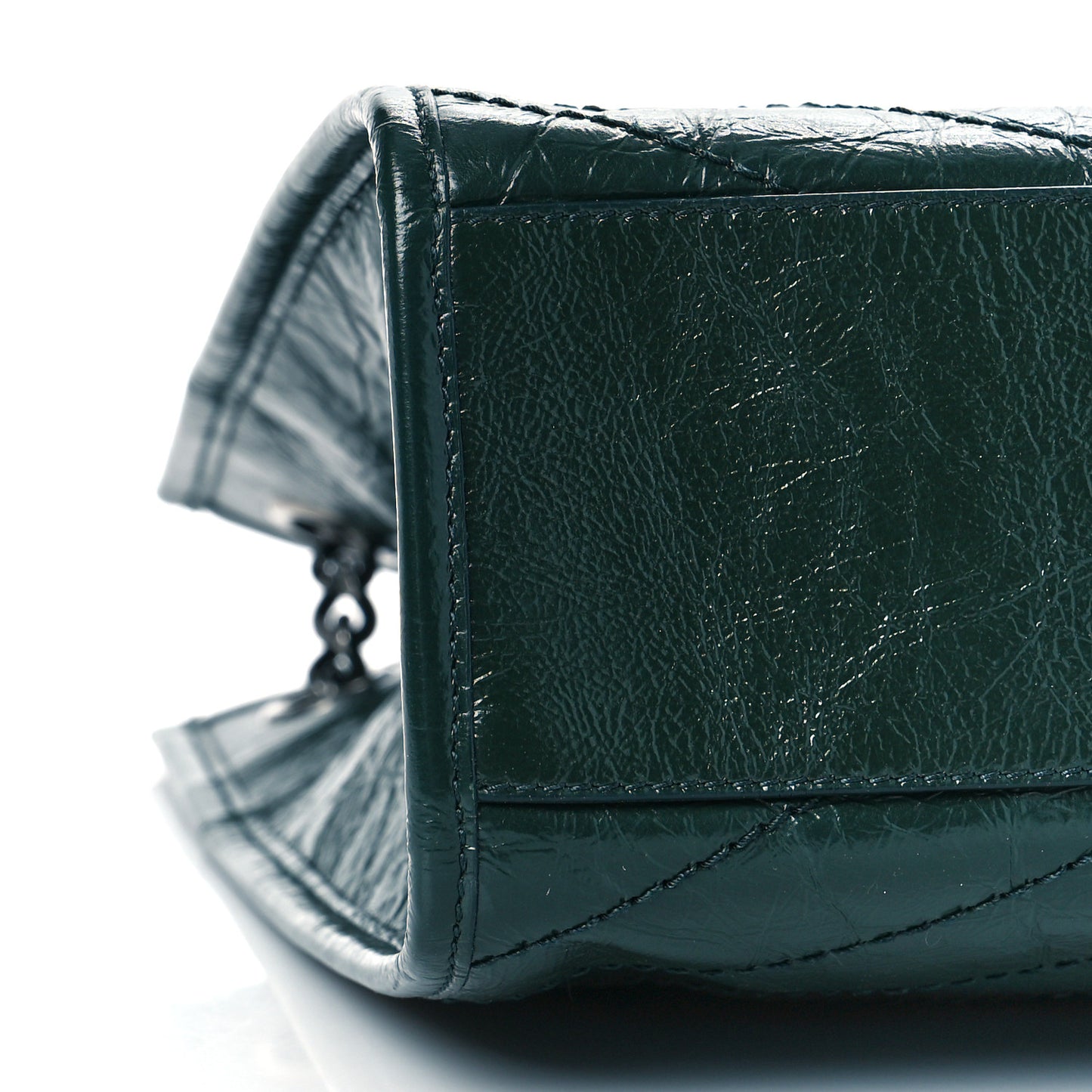 Crinkled Calfskin Matelasse Monogram Medium Niki Shopper Tote New Vert