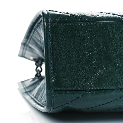 Saint Laurent Crinkled Calfskin Matelasse Monogram Medium Niki Shopper Tote New Vert 7 of 8