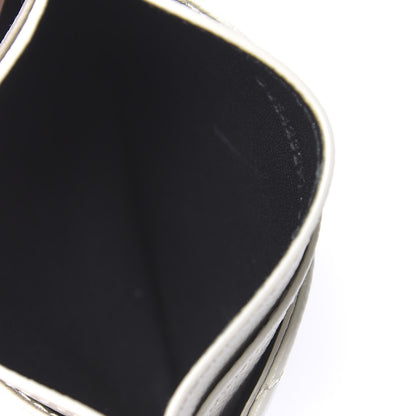 Saint Laurent Grain De Poudre Matelasse Chevron Monogram Credit Card Case Crema Soft 5 of 9