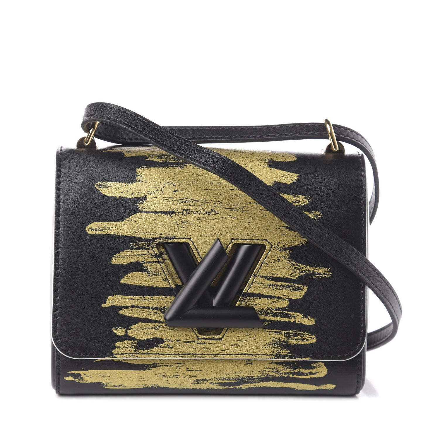 Calfskin Twist Shoulder Bag PM Light Gold