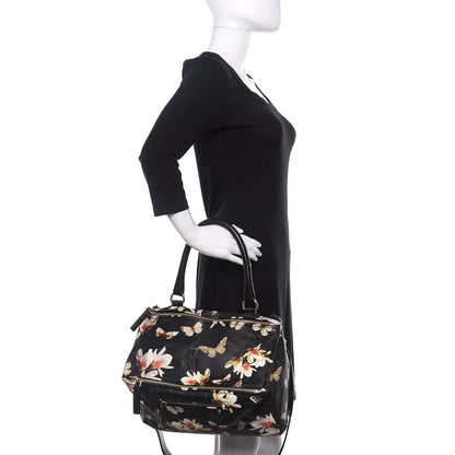 Givenchy Lambskin Magnolia Print Medium Pandora Black 3 of 12
