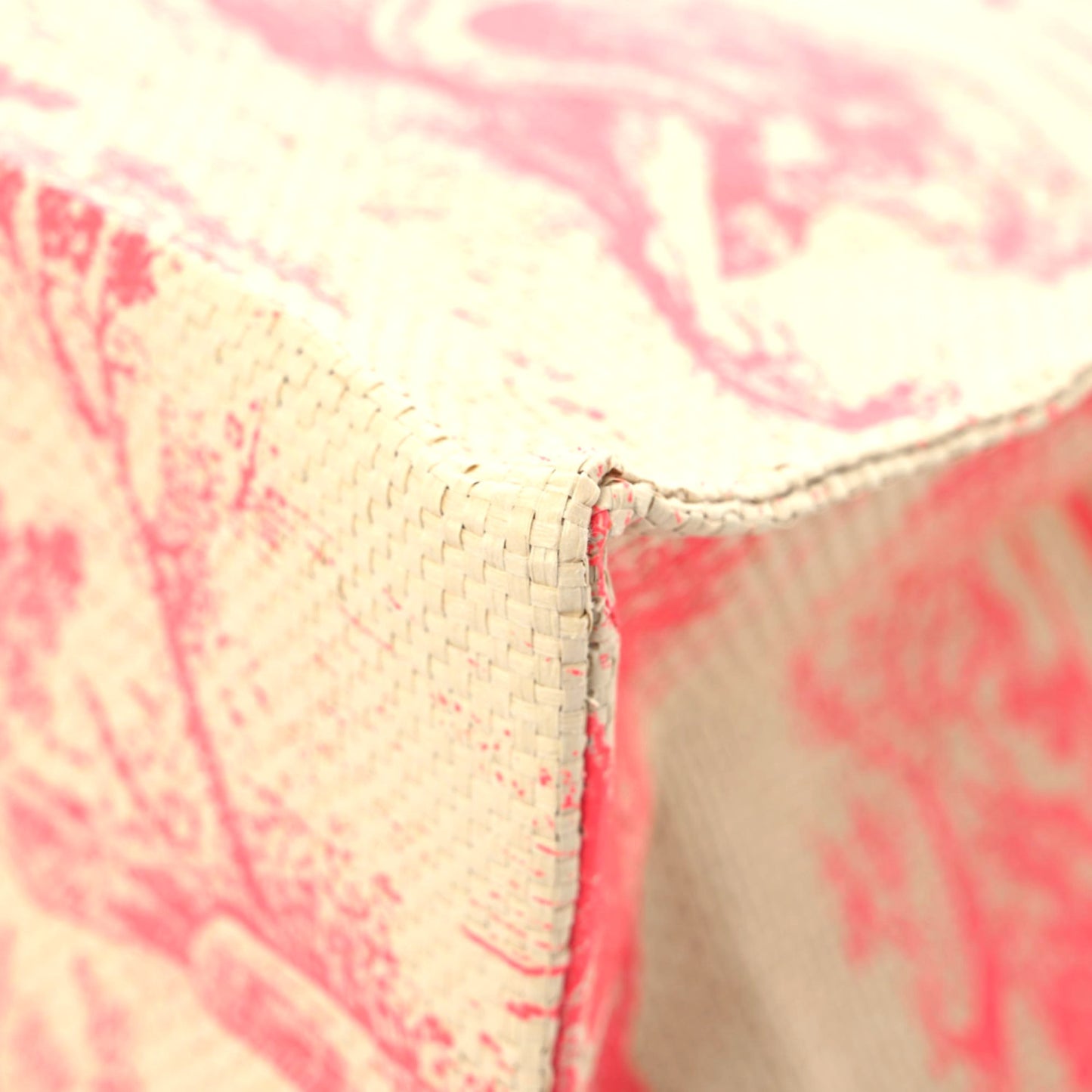 Straw Dioriviera Tote Pink