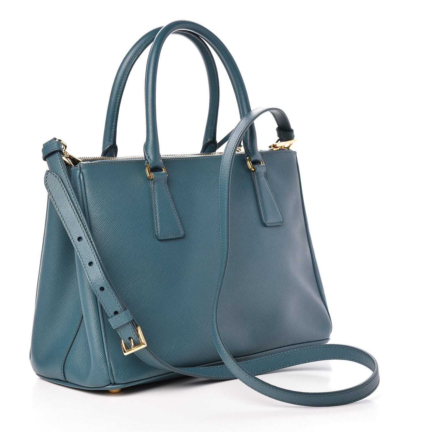 Prada Saffiano Small Galleria Double Zip Tote Ottanio 3 of 12