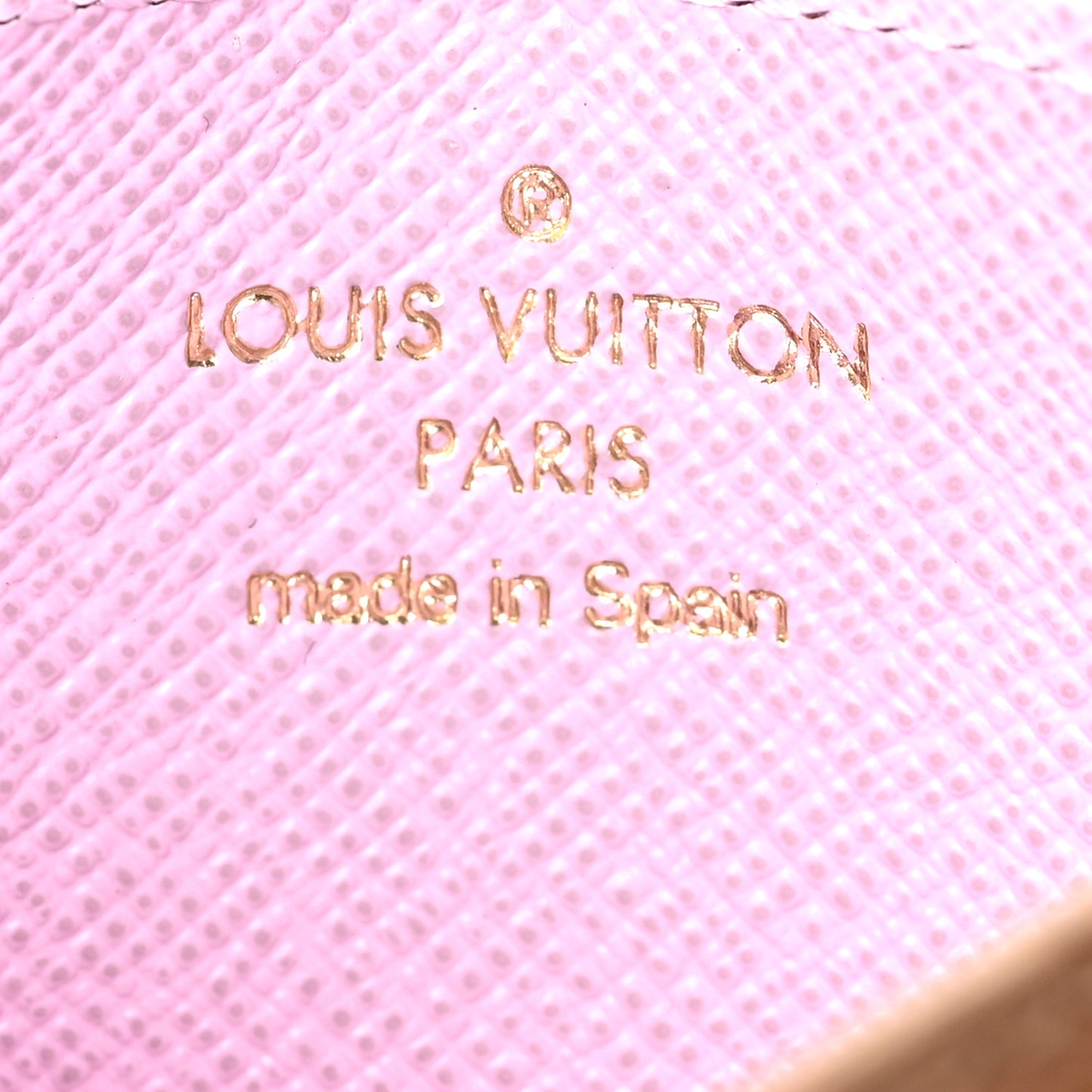 Metallic Monogram LV Garden Card Holder Gold