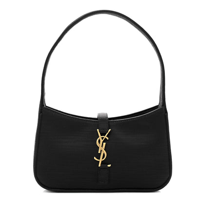 Saint Laurent Satin Le 5 A 7 Mini Hobo Black 1 of 10