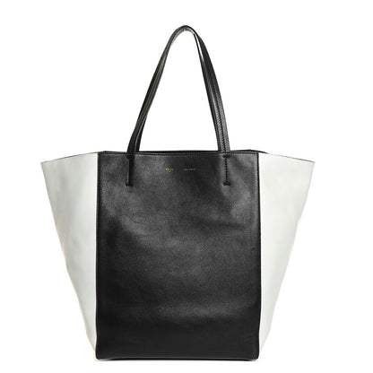 Celine Smooth Calfskin Medium Horizontal Cabas Phantom White Black 1 of 8