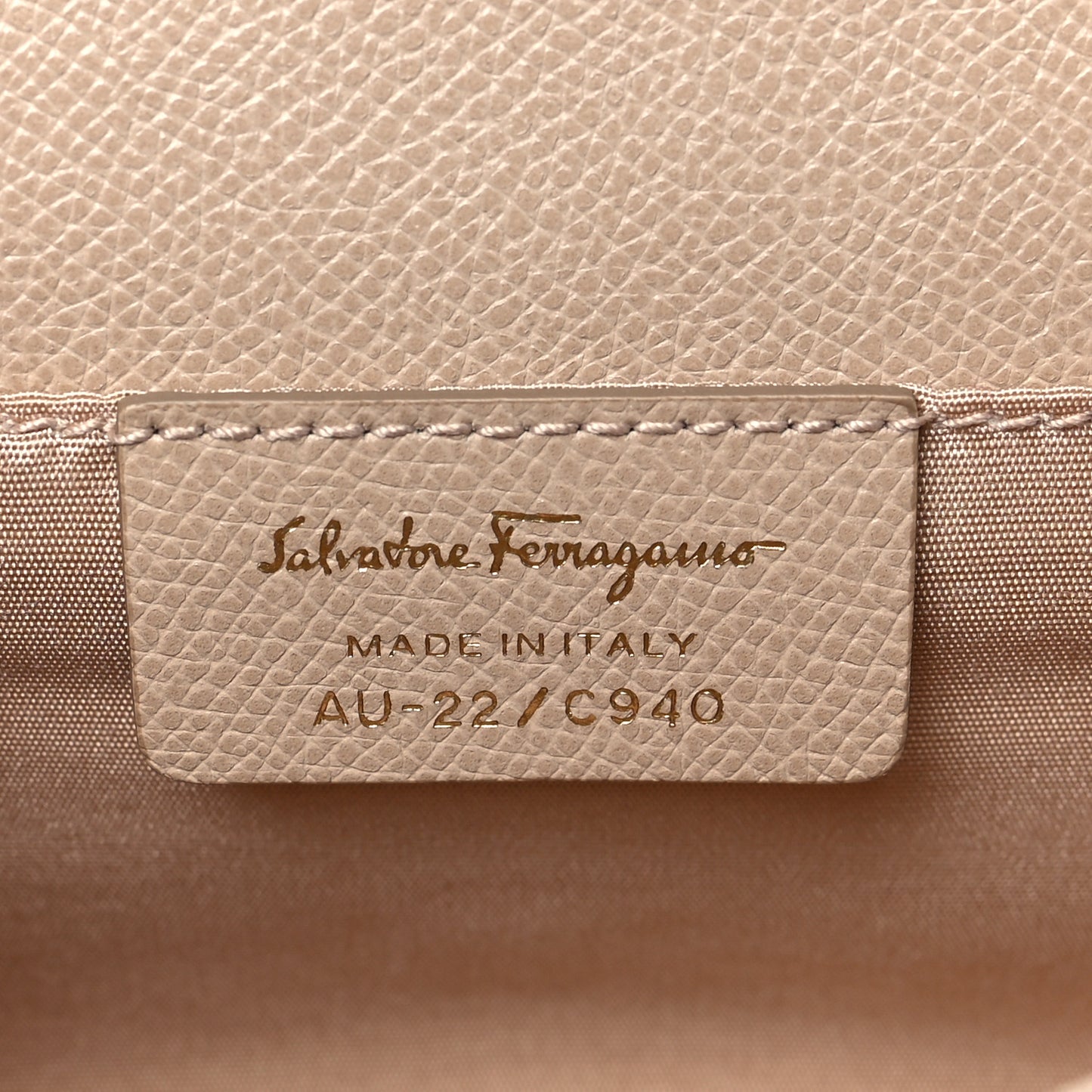 Hammered Calfskin Vara Bow Minibag Beige