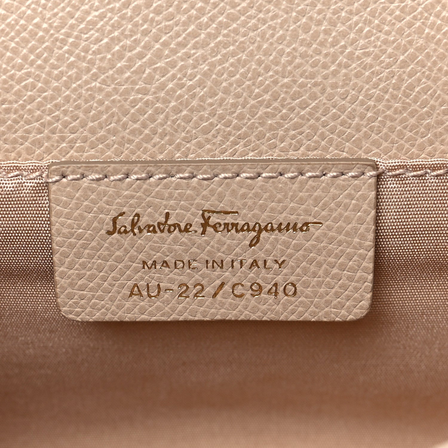 Salvatore Ferragamo Hammered Calfskin Vara Bow Minibag Beige 5 of 7