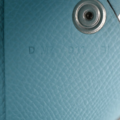 Hermes Epsom Calvi Card Case Bleu Zephyr 7 of 13