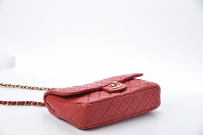 Chanel Lambskin Quilted Valentine Charms Medium Flap Red 4 of 18