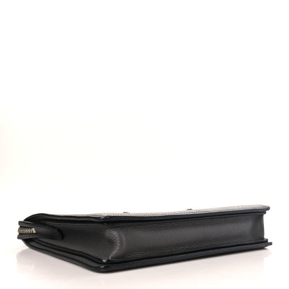Prada Vitello Daino Wristlet Pouch Grey 4 of 8