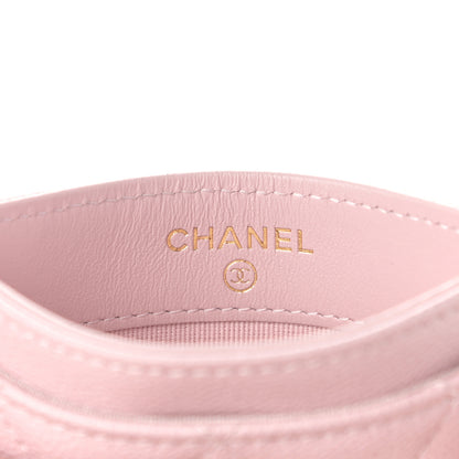 Chanel Caviar Quilted Studded CC Card Holder Light Pink 6 of 10