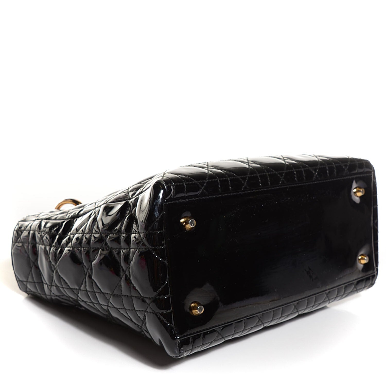 Christian Dior Patent Cannage Medium Lady Dior Black 4 of 7