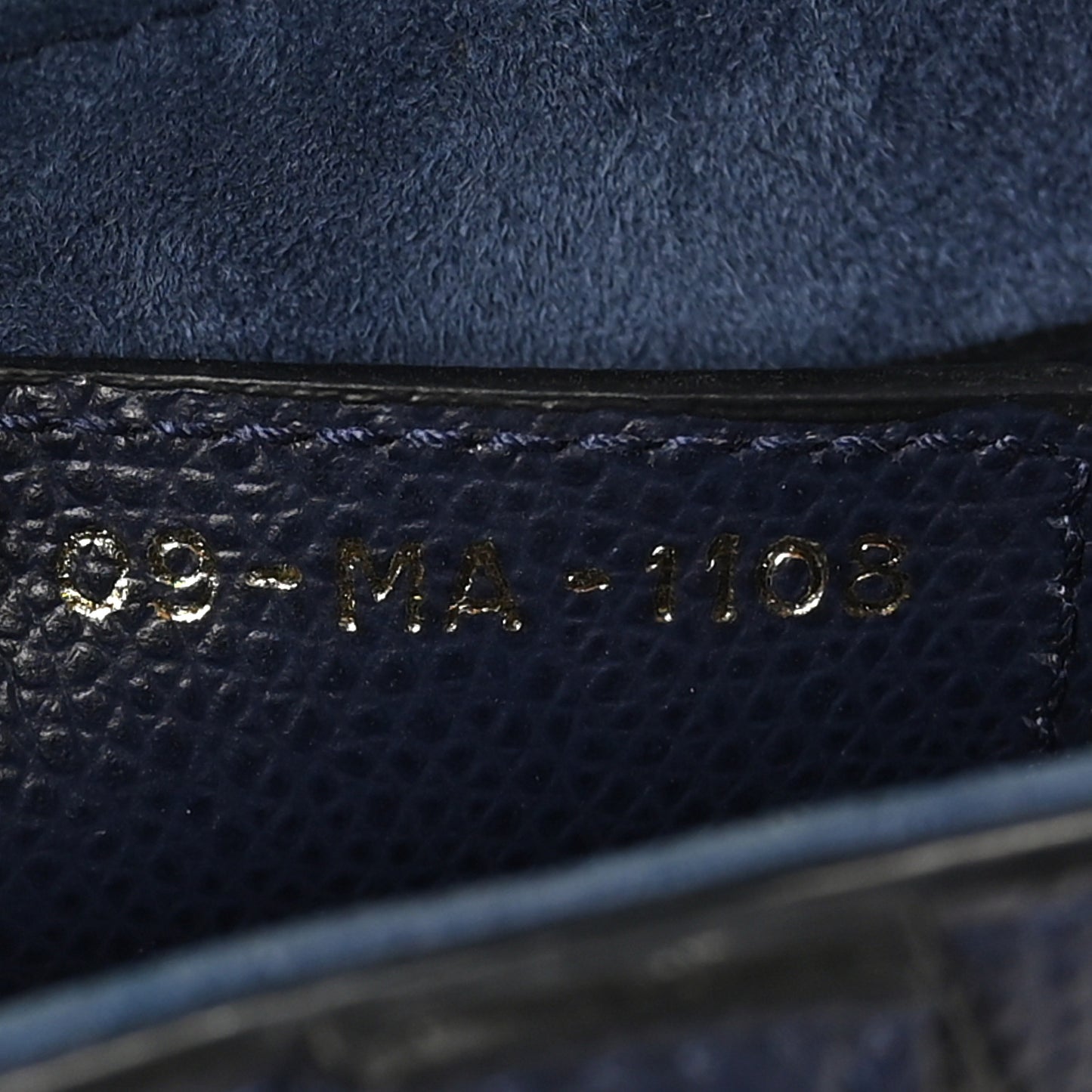 Grained Calfskin Saddle Bag Navy