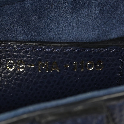 Christian Dior Grained Calfskin Saddle Bag Navy 7 of 10