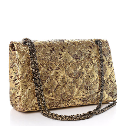 Chanel Buffalo Hand Painted Lace 2.55 Reissue 226 Flap Gold 3 of 12