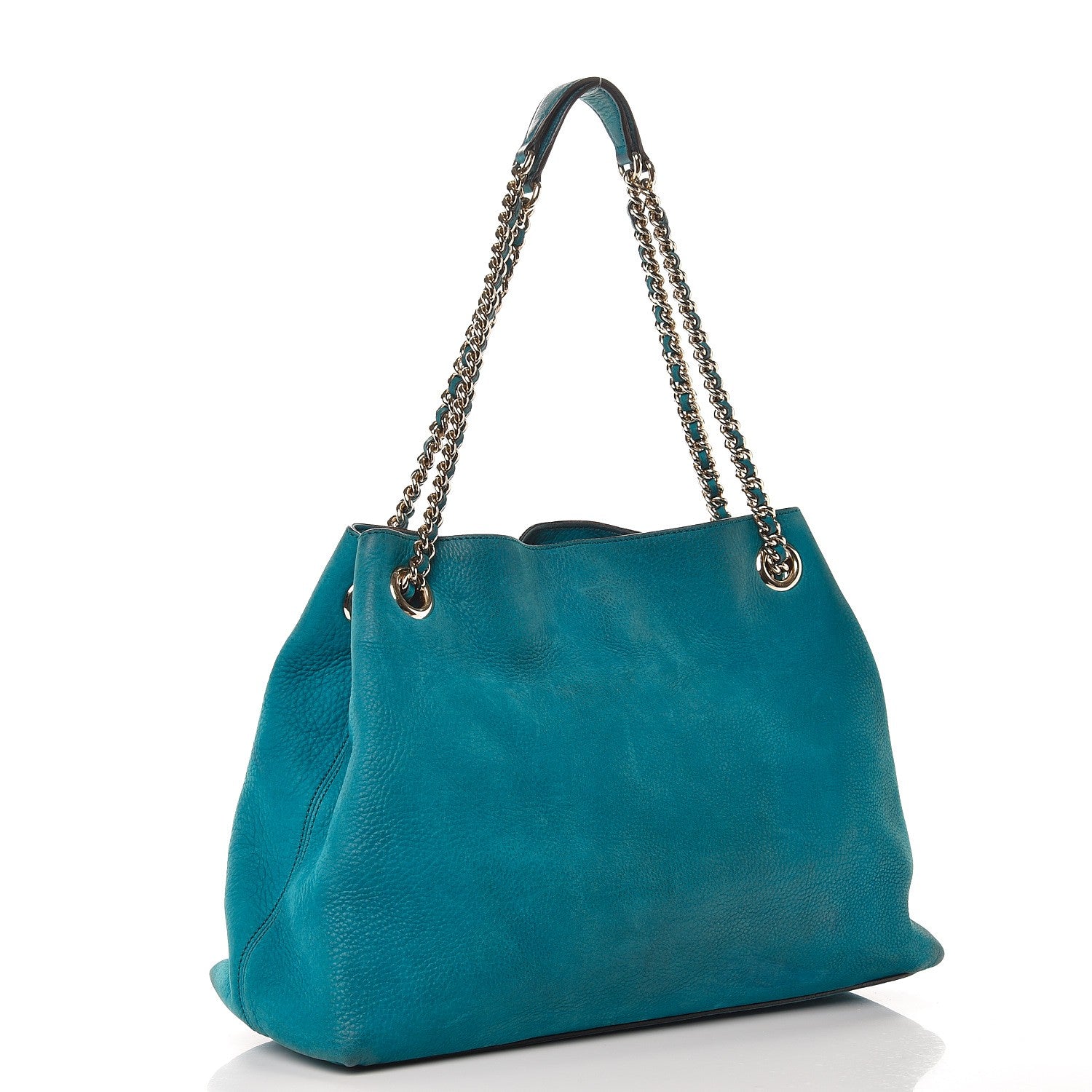 Gucci Vitello Range Medium Soho Chain Shoulder Bag Deep Cobalt 3 of 16